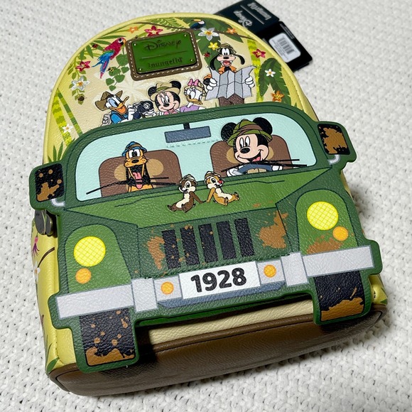 Disney X Loungefly Handbags - NEW! Loungefly Disney Mickey & Friends Jungle NWT Backpack GLOW IN THE DARK